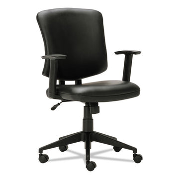 Alera® Alera Everyday Task Office Chair, Bonded Leather Seat-back, Supports Up To 275 Lb, 17.6" To 21.5" Seat Height, Black freeshipping - TVN Wholesale
